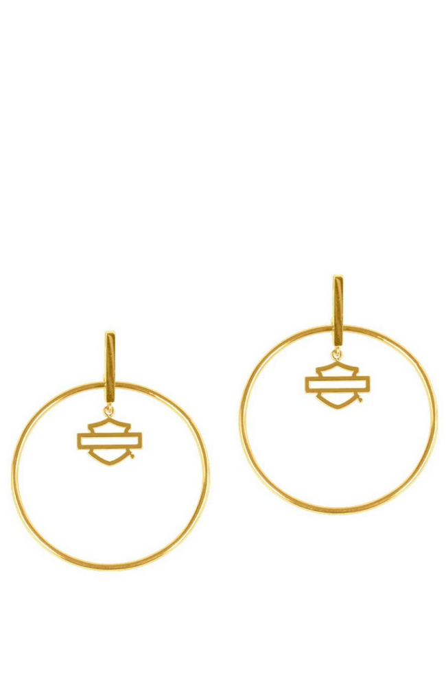 H-D WOMENS STAINLESS STEEL B&S SMALL GOLD TONE STICK POST CIRCLE EARRINGS BY MOD JEWELRY®